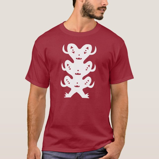 Camiseta Três dirigiram o monstro da lua (Frente)