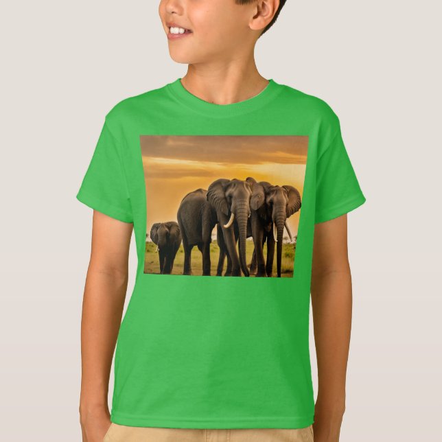 Camiseta Três Elefantes Contra a Exploração do Marfim | (Frente)