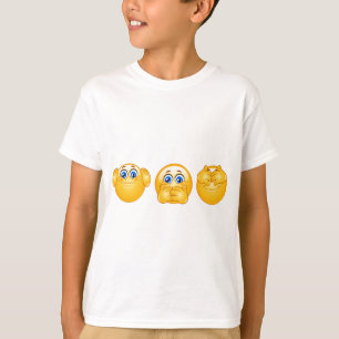 Camiseta três emojis sábios