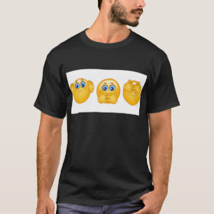 Camiseta três emojis sábios