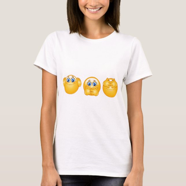 Camiseta três emojis sábios (Frente)