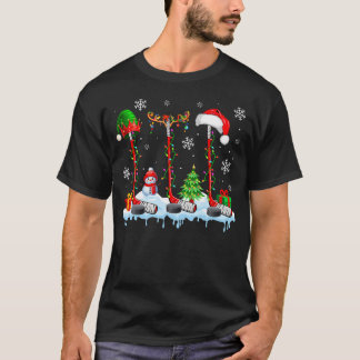 Camiseta Três Equipamentos de Hóquei de Elfo Papai Noel Xma