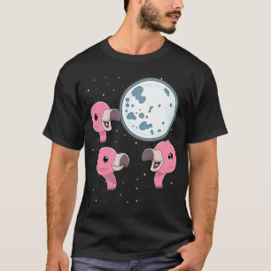 Camiseta Três Flamingo Moon 3 Flamingos Gritando Na Moo
