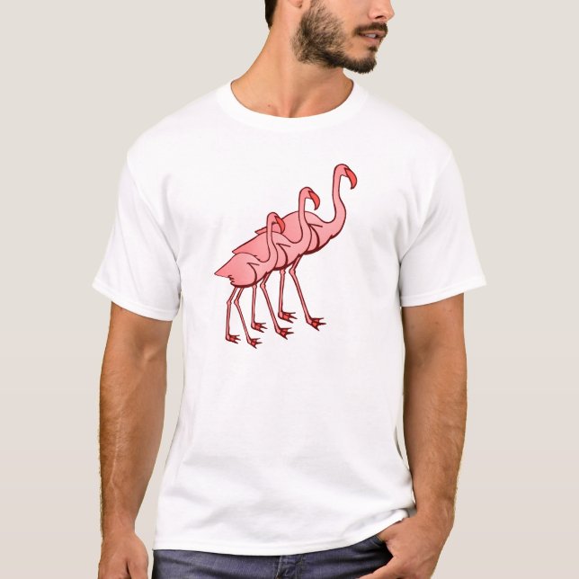 Camiseta Três flamingos (Frente)