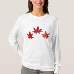 Camiseta Três folhas vermelhas