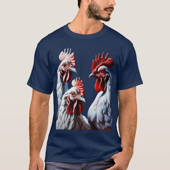 Camiseta Três Franceses Hens Fé Esperança Caridade Cortada  (Frente)