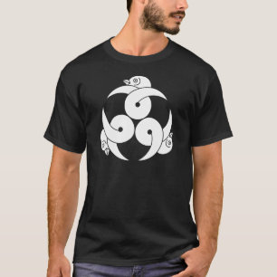 Camiseta Três gansos selvagens em laço, cabeças voltadas pa