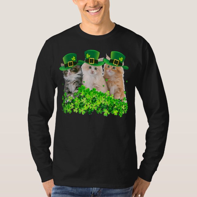 Camiseta Três Gatinhos De Gatinho De Gatinho De Gato Irland (Frente)