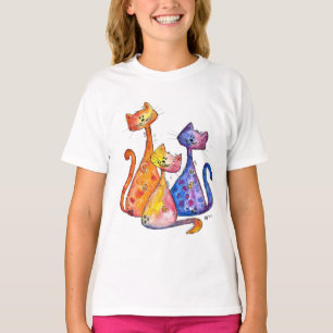 Camiseta Três Gatos Brancos