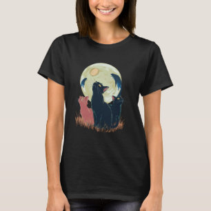 Camiseta Três Gatos Lua Paródia Engraçada Animais Preguiços