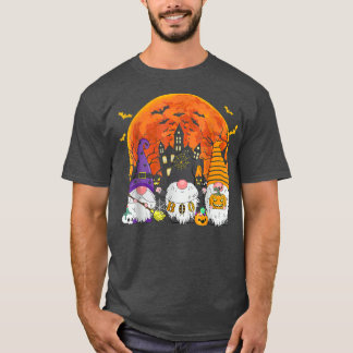 Camiseta Três Gnomos Bruxas Halloween Pumpkin Autumn Spooki