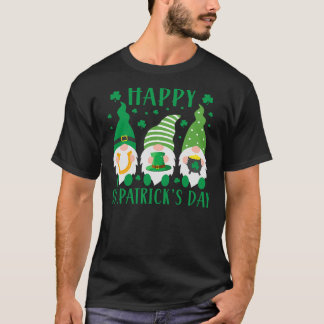 Camiseta Três Gnomos - Dia de São Patrício de Shamrock de s