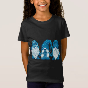 Camiseta Três gnomos em fantasia azul Natal - Prendendo W