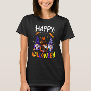 Camiseta Três Gnomos Feliz Halloween Call Candy Corn Pumpk