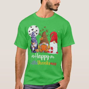 Camiseta Três Gnomos Feliz Halloween Call Candy Corn Pumpk