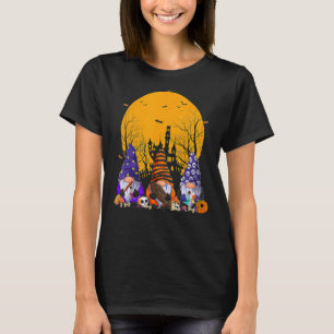 Camiseta Três Gnomos Feliz Halloween Call Candy Corn Pumpk