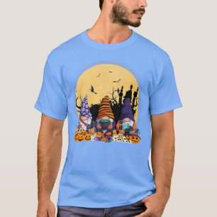 Camiseta Três Gnomos Feliz Halloween Call Candy Corn Pumpk