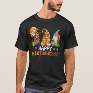 Camiseta Três Gnomos Feliz Halloween Call Candy Corn Pumpk