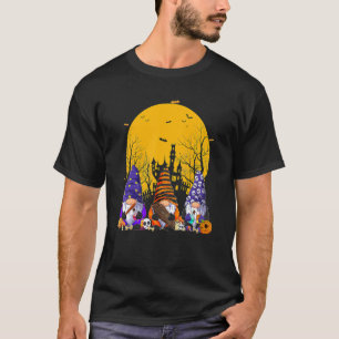 Camiseta Três Gnomos Feliz Halloween Call Candy Corn Pumpk