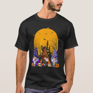 Camiseta Três Gnomos Feliz Halloween Call Candy Corn Pumpk