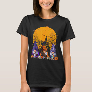 Camiseta Três Gnomos Feliz Halloween Call Candy Corn Pumpk