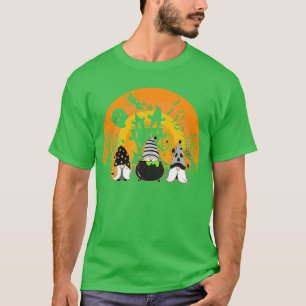 Camiseta Três Gnomos Feliz Halloween Call Candy Corn Pumpk