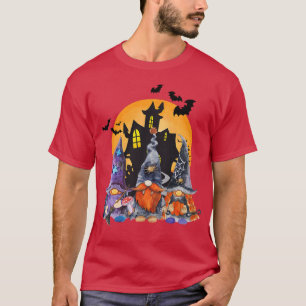 Camiseta Três Gnomos Feliz Halloween Call Candy Corn Pumpk