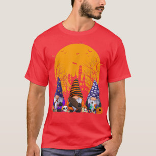 Camiseta Três Gnomos Feliz Halloween Call Candy Corn Pumpk