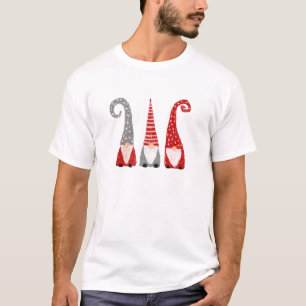 Camiseta Três Gnomos Natal Desenho Manual Férias Engraçado