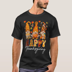 Camiseta Três Gnomos Pumpkin Fall Season Autumn Happy Than