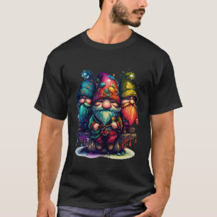 Camiseta Três Hippie Gnomos Peace Gnomo Desenho 3