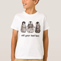 Três Imperador Pinguim Aquarela Personalizado