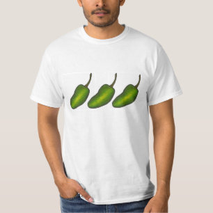 Camiseta Três Jalapenos Spicy Green Jalapeño Pepper Foodie