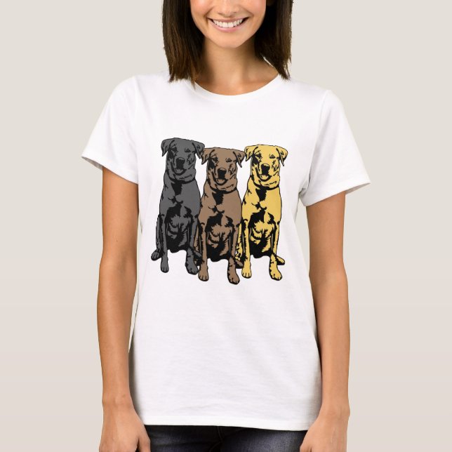 Camiseta Três labradores! (Frente)