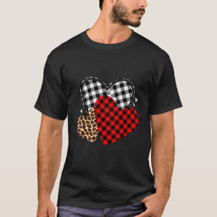 Camiseta Três Leopardos Xadrez Vermelho No Dia