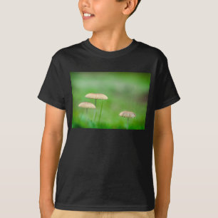 Camiseta Três lindos cogumelos selvagens num campo de outon