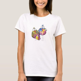 Camiseta Três Lindos Pássaros Caprichosos e Coloridos
