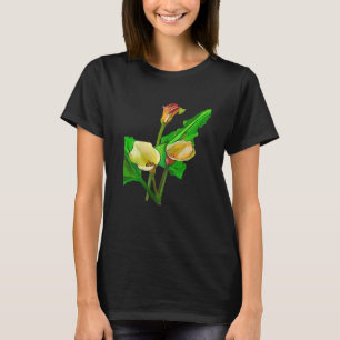 Camiseta Três Lírios-de-água Contorno Preto