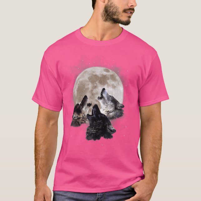 Camiseta Três Lobos Givendo No Lobo Da Lua (Frente)