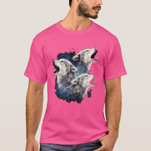 Camiseta Três Lobos Givendo No Lobo Da Lua