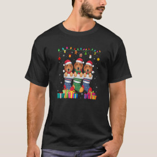 Camiseta Três Lobos Irlandeses Cachorros em Sock Engraçados