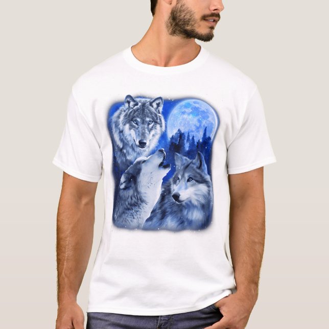 Camiseta Três Lobos Três Lobos Lobos Cinza A Givar Na Lua S (Frente)
