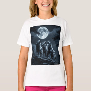 Camiseta Três Lobos Uivando para a Lua Cheia - Três Lobos