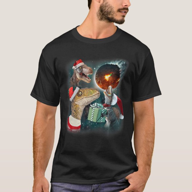 Camiseta Três Lua Rex 3 Dinos Howling Weird Maldito Cristo (Frente)