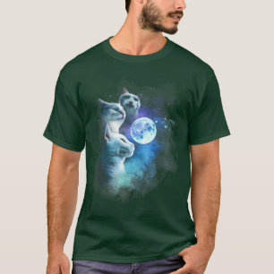 Camiseta Três Luas de Gato 3 Lobos Gelados Gatinhos Engraça