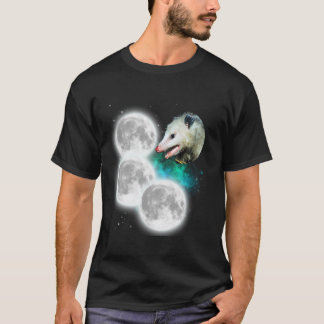 Camiseta Três Luas Ogambm Weirm Amaldiçoado Meme Possum Lon