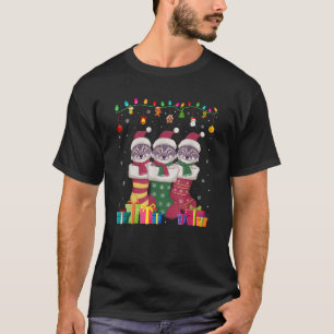 Camiseta Três Lynxes em Sock Engraçados Meninas Crianças Ch