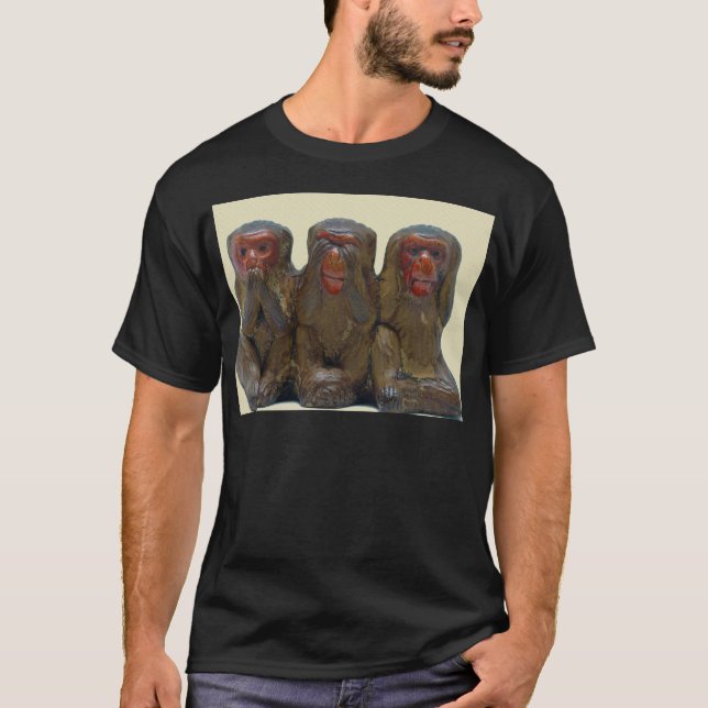 Camiseta Três Macacos Sábios (Frente)