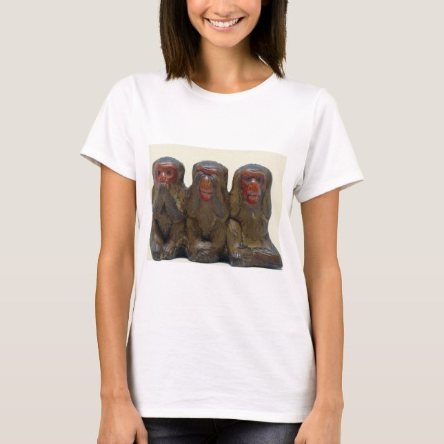 Camiseta Três Macacos Sábios (Frente)