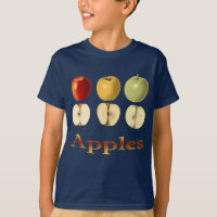 Três Maçãs ~ Fruta Botânica ~ Qualquer Cor Traseir